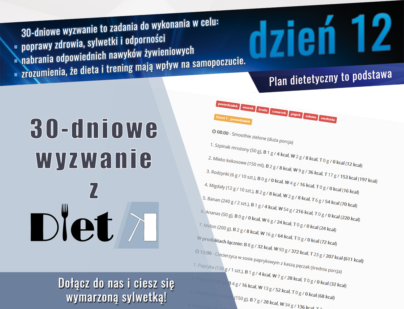 30 dni dla sylwetki, zdrowia i odporności - dzień 12 30 dni dla sylwetki, zdrowia i odporności - dzień 12