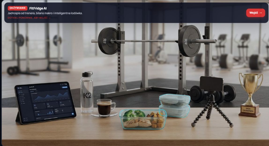 Oficjalny start platformy app.dietk.pl — menu K2 Synergym Menu K2 Synergym — trening, FitFridge, napoje i pozostałe moduły aplikacji